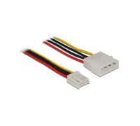 DeLOCK 83821 : Câble d'extension 4-pin Mâle/Femelle 0.4m, AWG 18, Connecteurs droits, Multicolore, Emballage sachet polyéthylène
