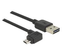 DeLOCK 83853 câble USB 2 m USB A Micro-USB B Noir - Câbles USB (2 m, USB A, Micro-USB B, 2.0, Male connector / Male connector, Noir)