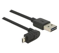 DeLOCK 83856 câble USB 2 m USB A Micro-USB B Noir - Câbles USB (2 m, USB A, Micro-USB B, 2.0, Male connector / Male connector, Noir)