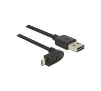 DeLOCK 83857 - Câble USB 2.0 3m, USB A vers Micro-USB B, Mâle/Mâle, Contacts Or, AWG 24/28, Diamètre 4.5mm, Noir