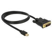 DeLOCK 83988 Noir 1m Mini DisplayPort DVI-D - Câble vidéo Adaptateur (1 m, Mini DisplayPort, DVI-D, Mâle Mâle, Or)