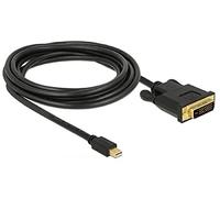 DeLOCK 83990 3 m Mini DisplayPort DVI-D - Câble vidéo et Adaptateur (Noir 3 m, Mini DisplayPort, DVI-D, Mâle Mâle, Or)