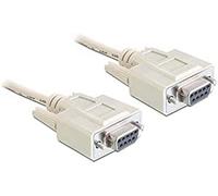 DeLock Câble modem nul 84250 DB-9 (F) vers DB-9 (F) 5 m vis moletées gris