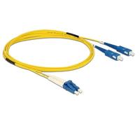 DeLOCK 84610 câble de Fibre Optique 2 m LC SC OS2 Jaune