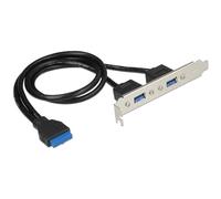 DeLOCK 84836 carte et adaptateur d'interfaces Interne USB 3.0 - Cartes et adaptateurs d'interfaces (USB 3.0, Noir, Bleu, Argent, 5 Gbit/s, Sac en polyéthylène)