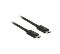 DeLOCK 84845 Câble Thunderbolt 3 1m Noir, 20 Gbit/s, Connecteurs Mâle/Mâle, Résolution 5K, Compatible USB 3.1 Gen 2, Alimentation jusqu'à 100W