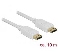 DeLOCK 84863 câble DisplayPort 10 m Blanc