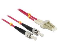 DeLOCK 84867 câble de fibre optique 5 m LC ST OM4 Violet