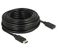DeLock Câble DisplayPort 84908 – Rallonge 15 m, DisplayPort 1.2 4K, M→F, Noir