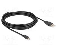 - Câble USB - USB (M) pour mini USB type B (M) - USB 2.0 - 5 m - noir