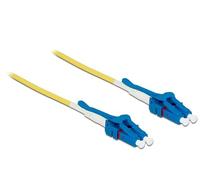 DeLOCK 85083 câble de Fibre Optique 1 m LC OS2 Jaune