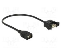 DeLock Câble USB 2.0 USB-A femelle – USB-A femelle 0,25 m noir 85105