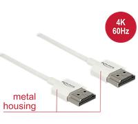 High Speed HDMI with Ethernet - Câble HDMI avec Ethernet - HDMI mâle pour HDMI mâle - 1 m - triple blindage - blanc - support 4K