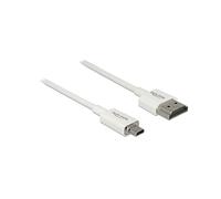 DeLOCK 85147 : Câble HDMI 0.25m Type A (Standard) Mâle vers HDMI Type D (Micro) Mâle, Compatibilité 3D, 3840x2160 pixels, 18 Gbit/s, ARC, contacts Or