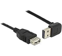 DeLOCK 85177 câble USB 0,5 m USB A Noir - Câbles USB (0,5 m, USB A, USB A, 2.0, Male connector / Female connector, Noir)