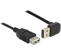 Easy - Rallonge de câble USB - USB (M) incliné vers le haut/bas, réversible pour USB (F) - USB 2.0 - 50 cm - noir