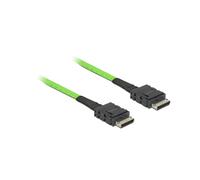 DeLOCK 85214 Câble SAS 1m SFF-8611 vers SFF-8611 Noir AWG33, Conditionnement Individuel en Sac Polyéthylène
