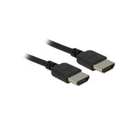 DeLOCK 85217 - Câble HDMI 2.0 2m, Connecteurs HDMI Type A Mâle/Mâle, Contacts Or, 18 Gbit/s, ARC, Ethernet, Résolution 3840x2160 60Hz