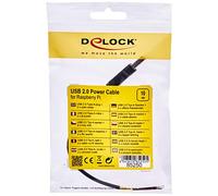 DeLOCK 85250 câble USB 0,1 m USB A Noir - Câbles USB (0,1 m, USB A, 2.0, Male connector / Male connector, Noir)