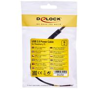 DeLOCK 85250 cable USB 2.0, type A male > 2 x open cable ends, 10 cm, Raspberry