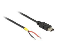 DeLOCK 85251 Câble USB 2.0 0.1m Mini-USB B Mâle/Mâle Noir - Connecteurs droits, Diamètre 3mm, pour alimentation et applications spéciales