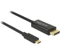 DeLock Câble adaptateur USB-C mâle vers DisplayPort mâle 1,00 m noir contacts dorés 85255