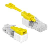 DeLOCK 85334 connecteur de fils RJ45 Blanc, Jaune - Connecteurs de fils (RJ45, Blanc, Jaune, 5 pièce(s), Sac en polyéthylène)