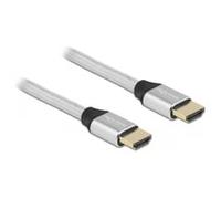 Delock Câble HDMI Ultra High Speed 48 Gbps 8 K 60 Hz Argent 0,5 m