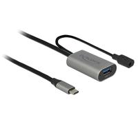 DeLOCK 85391 câble USB 5 m USB A USB C Noir, Gris - Câbles USB (5 m, USB A, USB C, 3.1 (3.1 Gen 1), Noir, Gris)