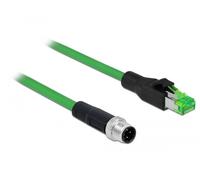 Delock 85438 RJ45 / M12 Câble réseau, câble patch SF/UTP 2.00 m vert 1 pc(s)