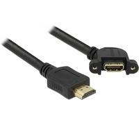 - Câble d'extension HDMI avec Ethernet - HDMI mâle pour HDMI femelle incliné - 50 cm - noir - support 4K