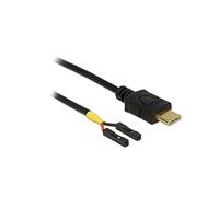 DeLock 85473 Câble USB C (M) vers 2 broches USB B séparé 50 cm Noir