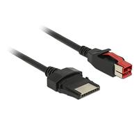 DeLOCK 85480 câble électrique Noir 4 m PoweredUSB - Cables électriques (4 m, Male connector / Male connector, PoweredUSB, Noir)