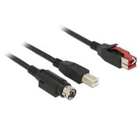 DeLOCK 85487 1m USB B Mâle Mâle Noir câble USB - Câbles USB (1 m, USB B, 2.0, 480 Mbit/s, Noir)