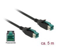 DeLOCK 85496 câble électrique Noir 5 m PoweredUSB