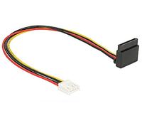 DeLock Câble d'alimentation 85510 – Floppy 4 broches vers SATA 15 broches, métal, 0,30 m