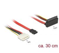 DeLOCK 85514 câble SATA 0,3 m 1 x Molex 4 pin 1 x SATA 22 pin, 1 x SATA 7 pin Multicolore