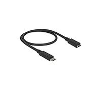 Delock Câble USB-C USB-C® mâle, USB-C® femelle 0.50 m noir 85532