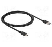 DeLOCK 85554 câble USB 2 m USB A Mini-USB B Noir - Câbles USB (2 m, USB A, Mini-USB B, 2.0, 480 Mbit/s, Noir)
