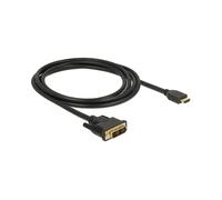 DeLOCK 85584 - Câble Adaptateur Vidéo HDMI Type A vers DVI-D Mâle/Mâle 2m - Résolution 1920x1200 - Blindage Triple Couche - Ø 7.3mm