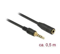 DeLOCK 85627 câble audio 0,5 m 3,5mm Noir