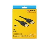 Delock 85658 DELOCK DisplayPort Kabel St > St 8K 60Hz 1.00m schwarz