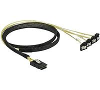 DeLOCK 85687 Adaptateur pour câble Mini SAS SFF-8087 4 x SATA 7 Broches Noir/Jaune