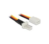 DeLOCK 85753 Câble d'Alimentation Interne 0.3m - Connecteur 3 Broches Mâle vers Connecteur 3 Broches Femelle - Noir/Rouge/Jaune