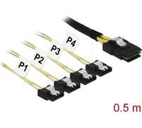 DeLOCK 85800 Câble série noir 0,5 m Mini SAS SFF-8087 4x SATA 7pin (85800)