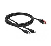 DeLOCK 85942 câble d'imprimante 3 m Noir; DeLOCK 85942, 3 m, PoweredUSB, USB A/Hosiden Mini-DIN 3 pin, Mâle/Mâle, Noir, 1 pièce(s)