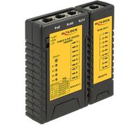 DeLock Testeur de câbles réseau 86107 – RJ45 RJ12 PoE – Non équipé pour CAT