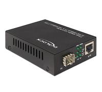 DeLOCK 86110 convertisseur de support réseau 1000 Mbit/s Noir - Convertisseurs de support réseau (1000 Mbit/s, 10Base-T,100Base-T,1000Base-T, 100Base-X,1000Base-X, IEEE 802.3,IEEE 802.3u,IEEE 802.3ab,IEEE 802.3z, 10,100,1000 Mbit/s, SFP)