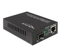 DeLOCK 86180 convertisseur de support réseau 1000 Mbit/s Noir