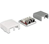 Delock 86197 Boîte de jonction 2 Ports Cat.6A LSA Blanc